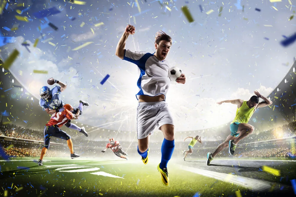Layar kategori olahraga dengan daftar pertandingan
